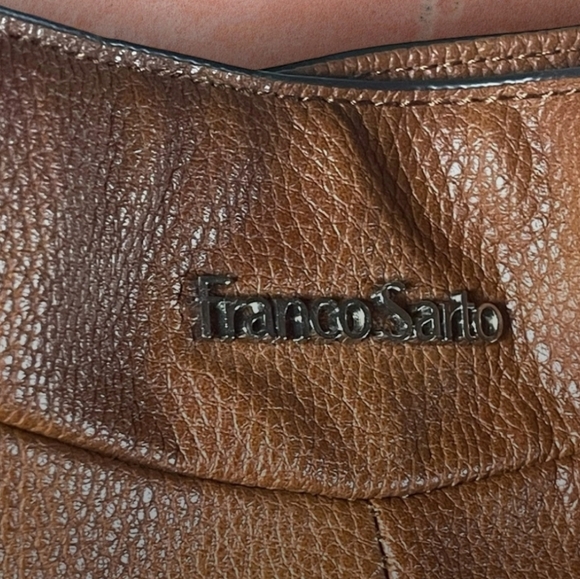 Franco Sarto Women’s Faux Brown Leather Multi Compartment Shoulder Bag - Picture 6 of 8